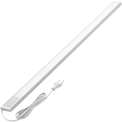 Afbeelding van Oktaplex Riva platte LED onderbouwlamp keuken 1110lm warm wit 90cm onderkastlamp zilver met schakelaar keukenlicht 15W 230V