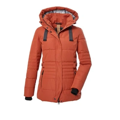 Afbeelding van G.I.G.A. DX Dames Gewatteerde jas met afritsbare capuchon/functionele in donslook GW 25 WMN QLTD JCKT, dark apricot, 48, 39930 000