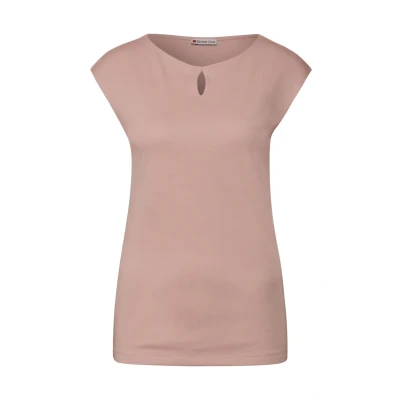 Afbeelding van Street One MIT Cutout Tshirt basic, Dames, Maat: 34, Rosa