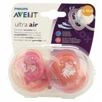 Afbeelding van Philips Avent Fopspeen Ultra Air 6/18 mnd Roze 2 stuks