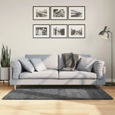 Afbeelding van Vloerkleed OVIEDO laagpolig 80x150 cm antracietkleurig
