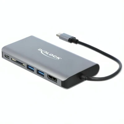 Afbeelding van USB C adapter / kaartlezer multiport naar displayport kabel HDMI 0.2 m Delock