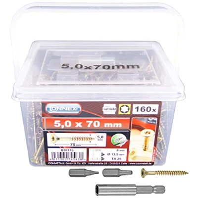 Afbeelding van CONNEX B30176 Uni Screws emmer 5,0x70 TX a 160pcs