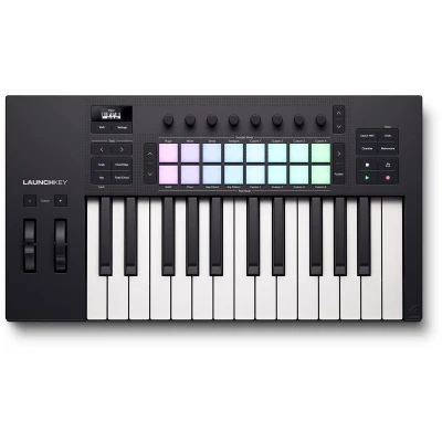 Afbeelding van Novation Launchkey 25 [MK4] — Compact Key, USB, MIDI Keyboard Controller with DAW Integration. Chord Mode, Scale 8 Drum Pads, and Arpeggiator Includes Software Bundle for Music Production