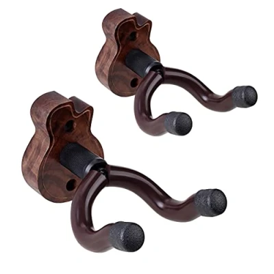 Afbeelding van Gitaar Muur Hanger Hand Houder Verstelbare Wall Mount Stand voor Akoestische en Elektrische Gitaren Zwart Wal
