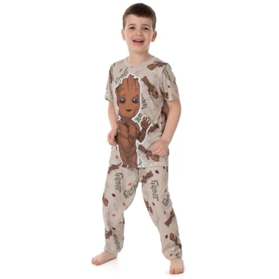 Afbeelding van Marvel I Am Groot Kids Pyjama Jongens Meisjes Boom Karakter T Shirt Broek Pjs Set Film merchandise