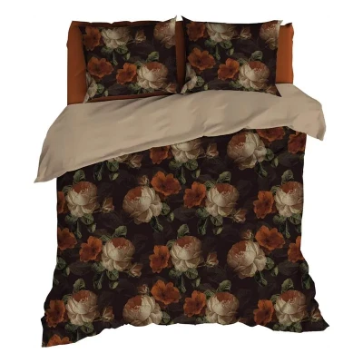 Afbeelding van Dekbedovertrek Satin d&#039;Or Valeria Bruin Satijn 200 x / 220 cm 2 Persoons