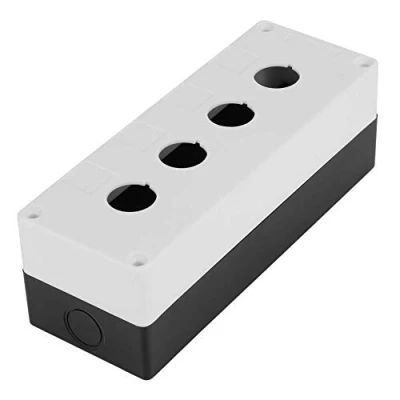 Afbeelding van BX4 22 mm schakelkast, vier gaten drukknopschakelaar schakelkast beschermhoes waterdicht (wit)