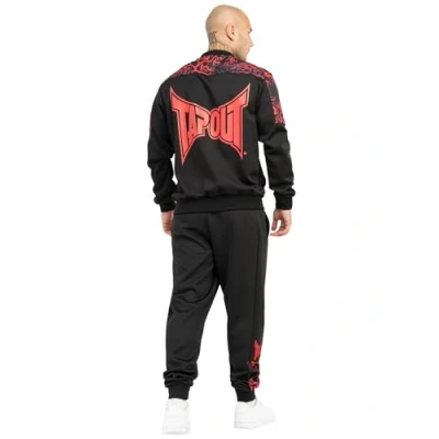 Afbeelding van Tapout Normale Passform SET Trainingspak, Heren, Maat: XL, Black red aubergine