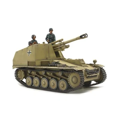 Afbeelding van TAMIYA 35358 1:35 pantserhaubitz wesp Italië. Front, modelbouw, plastic bouwpakket, hobby, knutselen, lijmen, modelbouwset, model, montage