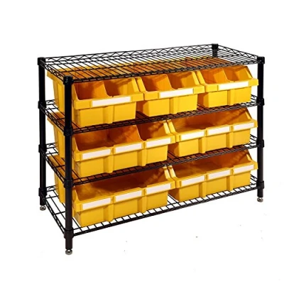 Afbeelding van Seville Classics Planksysteem met 4 planken en 7 containers, 91,4 x 36,2 76,2 cm