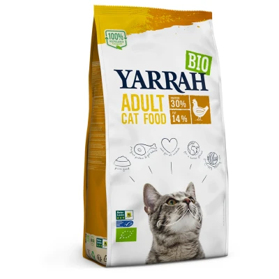 Afbeelding van 4x Yarrah Bio Kattenvoer Adult Kip 2,4 kg