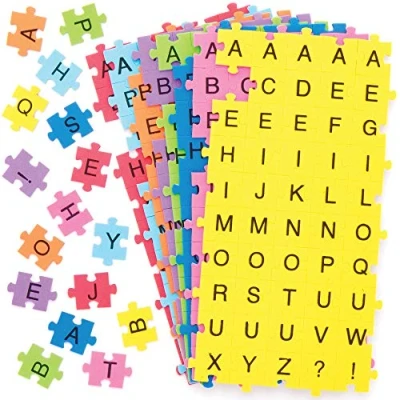 Afbeelding van Baker Ross AT995 Alfabet Puzzel Stickers van Foam (4 stuks) Knutselspullen voor Kinderen