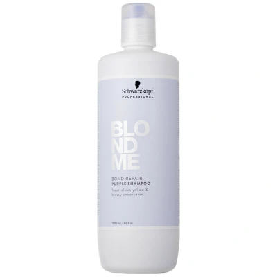 Afbeelding van Schwarzkopf BlondMe Bond Repair Purple Shampoo 1000ml zilvershampoo