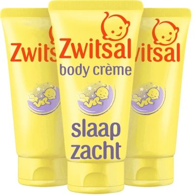 Afbeelding van Zwitsal Slaap Zacht Lavendel Body Crème Voordeelverpakking 3x150ml