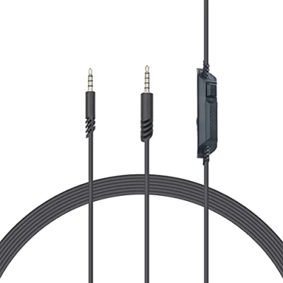 Afbeelding van Yaowanguan Vervanging Inline Volumeregeling Kabel Draad voor ASTRO A10/A40/A30/A50/A40TR Gaming Headsets (1m/3.3voeten, Zwart)