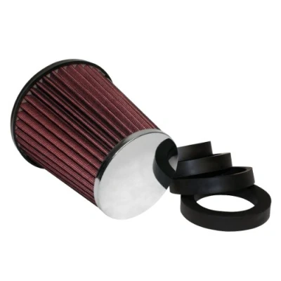 Afbeelding van EUFAB 17432 Sport luchtfilter McKita, universeel, donkerrood, met 6 adapters,zilver