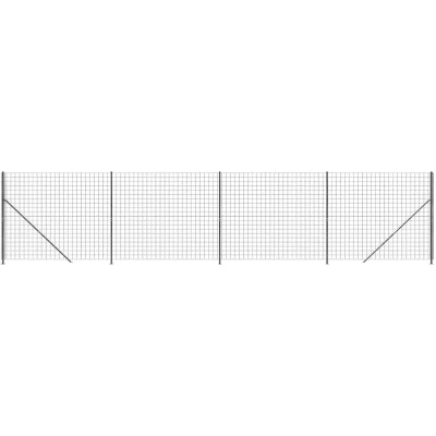 Afbeelding van vidaXL Draadgaashek met flens 2x10 m antracietkleurig