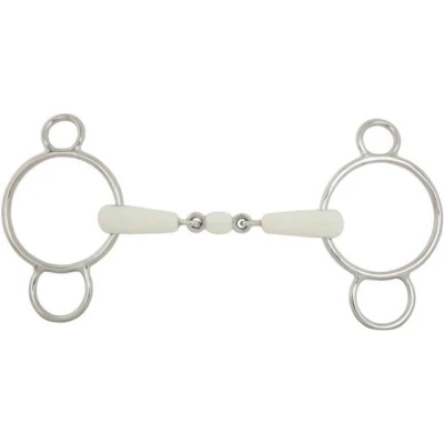 Afbeelding van BR Pessoatrens Combo Comfort 3 rings Dubbelgebroken 13,5 1 Kleur Grijs
