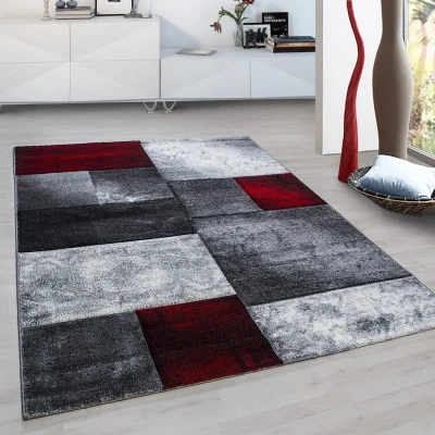 Afbeelding van Modern vloerkleed Tetris Rood 1710 200x290cm Adana Carpets