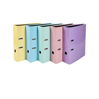 Afbeelding van Exacompta Aquarel ordner uit karton met gecoat papier, ft A4, rug van 8 cm, in geassorteerde kleuren 10 stuks