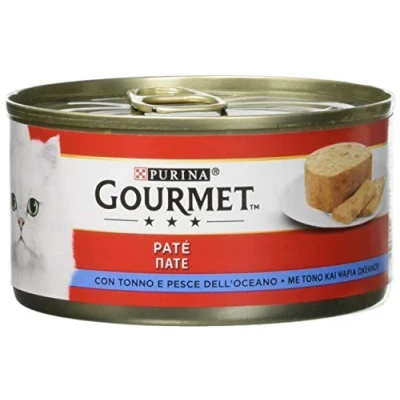 Afbeelding van Purina Gourmet Red Pastei vochtige kat met tonijn en zeevis, 24 blikjes à 195 g