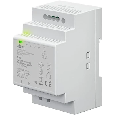 Afbeelding van Goobay DIN Rail Power Supply 12 V (DC), 4.5 A, 54 W