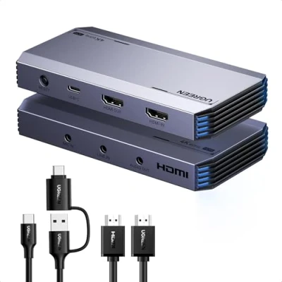 Afbeelding van UGREEN video capture Card, HDMI USB 3.1 Card 4K Loop Out, 4K60Hz / 2K120Hz game voor streaming transmissie, werkt met PS5/Switch/Camera/PC/OBS