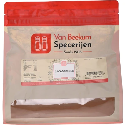 Afbeelding van Van Beekum Specerijen Cacaopoeder 1 kilo (hersluitbare stazak)
