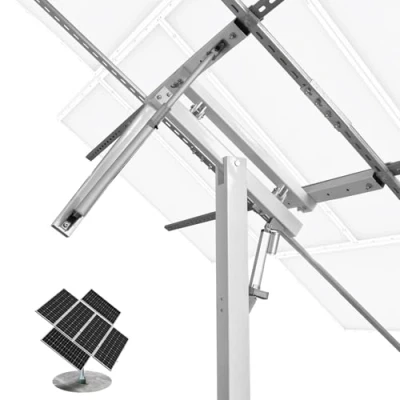 Afbeelding van ECO WORTHY Zonnepaneelhouder, tweeassige tracking systeem (verhoging met 40% vermogen), tracker controller, complete zonne kit, ideaal voor verschillende zonnepanelen, binnenplaats,
