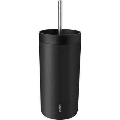 Afbeelding van Stelton To Go Sip thermosbeker met rietje 0,4 L Soft black