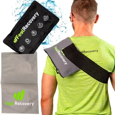 Afbeelding van Warm Koud Kompres bij Spierpijn in Rugpijn en Lage Rugklachten (28x17 cm) Hot &amp; Cold Gel Pack Herbruikbaar Koelkompres met Fixatieverband voor Koude Warmte Therapieën