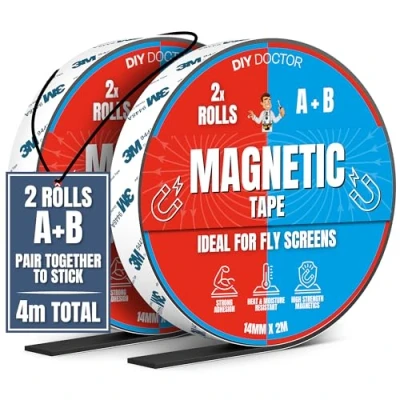 Afbeelding van DIY Doctor A+B magneetband zelfklevende magneetstroken op maat 2 meter + A en B polariteit