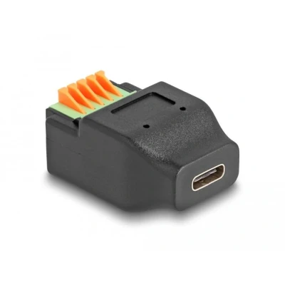 Afbeelding van Delock USB Type C™ 2.0 Buchse zu Terminalblock Adapter mit Drucktast