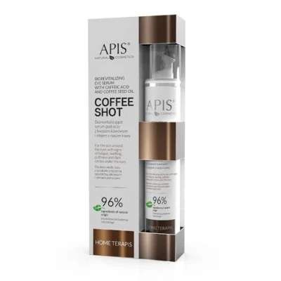 Afbeelding van Apis coffee shot home terapis, een biorevitaliserend oogserum met cafeïnezuur en koffiezaadolie 10 ml