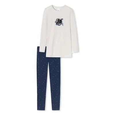 Afbeelding van Schiesser Schlafanzug LANG Pyjama voor kinderen, Maat: 128, Beige melange