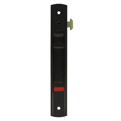 Afbeelding van Amig Schuifdeurslot voor ramen en schuifdeuren van aluminium slot met geïntegreerde haak zwart afmetingen: 192 x 28 mm