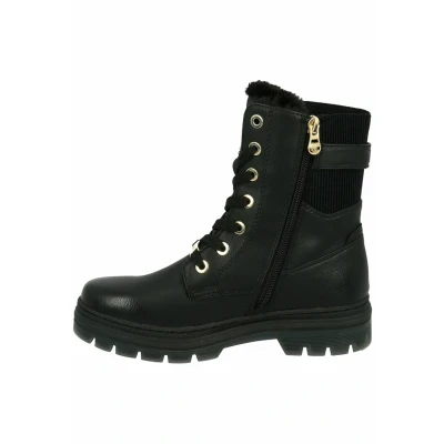 Afbeelding van TOM Tailor Stiefelette Snowboots, Dames, Maat: 41, Black Imitatieleer/ textiel