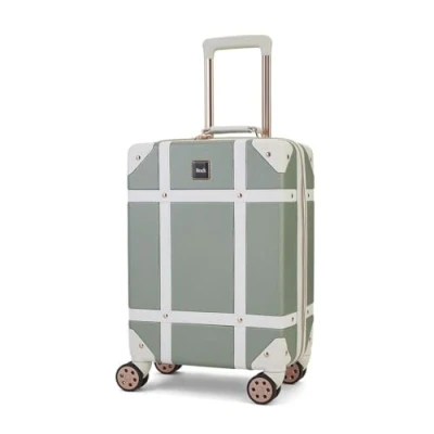Afbeelding van Infinity Leather Hard Shell Bagage Koffer Set Kofferbak Cabine Reistassen, Sage Groen, M 26&quot;
