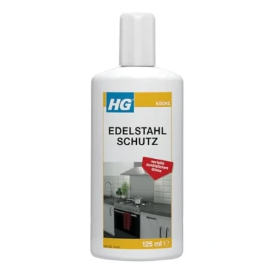 Afbeelding van HG Roestvrijstalen bescherming, effectief glans en polijstmiddel voor chroom, aluminium, roestvrij staal andere metalen oppervlakken, streepvrije langdurige beschermlaag 125 ml
