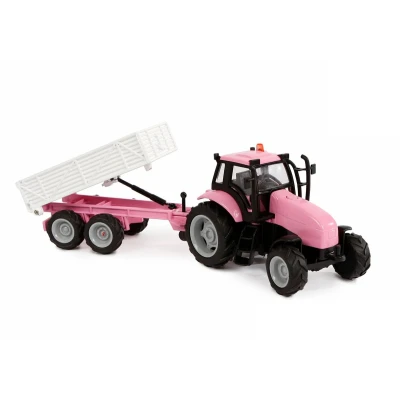Afbeelding van Tractor met aanhanger die cast rose L/G
