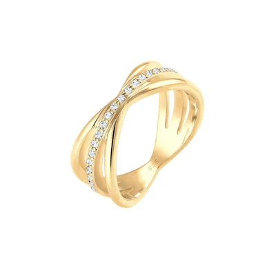 Afbeelding van ELLI PREMIUM Ring goud / transparant