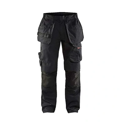 Afbeelding van Blaklader Service werkbroek met stretch en spijkerzakken 1496 1330 Zwart/Rood D88