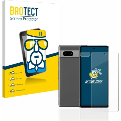 Afbeelding van BROTECT AirGlass Glas Screenprotector voor Google Pixel 7a (Voor+Camera)