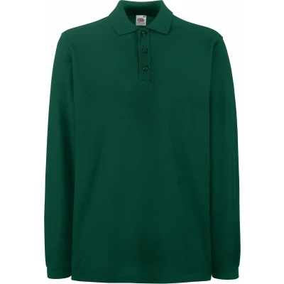 Afbeelding van Fruit Of The Loom Heren Premium Poloshirt Met Lange Mouwen (Forest Groen)