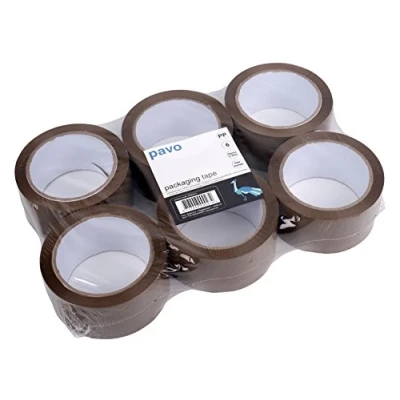 Afbeelding van Verpakkingsplakband 50mm x 60m Bruin pak 6 rollen