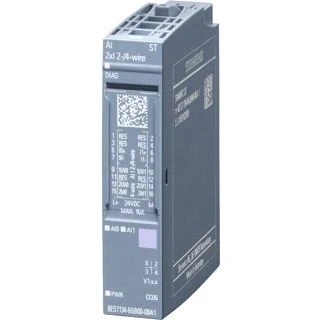 Afbeelding van Siemens simatic et 200sp analoge ingangsmodule ingangen 2 16 bit 19 28 8vdc kleurcode cc05 6es7134 6gb00 0ba1