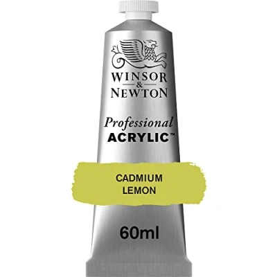 Afbeelding van Winsor &amp; Newton 8840457 Professionele acrylverf, hoge dekking, kunstenaarskwaliteit, lichtecht 60ml tube, Cadmium Lemon