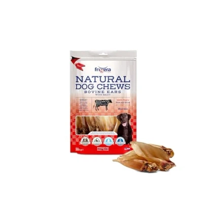 Afbeelding van Frigera Hondensnacks Runderoren met pit 250g