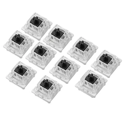 Afbeelding van Zwarte Schakelaar 3 pins Sleutelschakelaar, 10 Stuks Schakelaars voor Mechanisch Gamingtoetsenbord, Schakelaarsvervanging Gateron Cherry MX, Mechanische Toetsenbordschakelaars